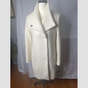 Elegant Cream Wool Coat